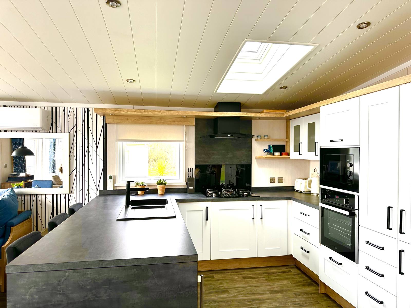 Open-plan kitchen with island