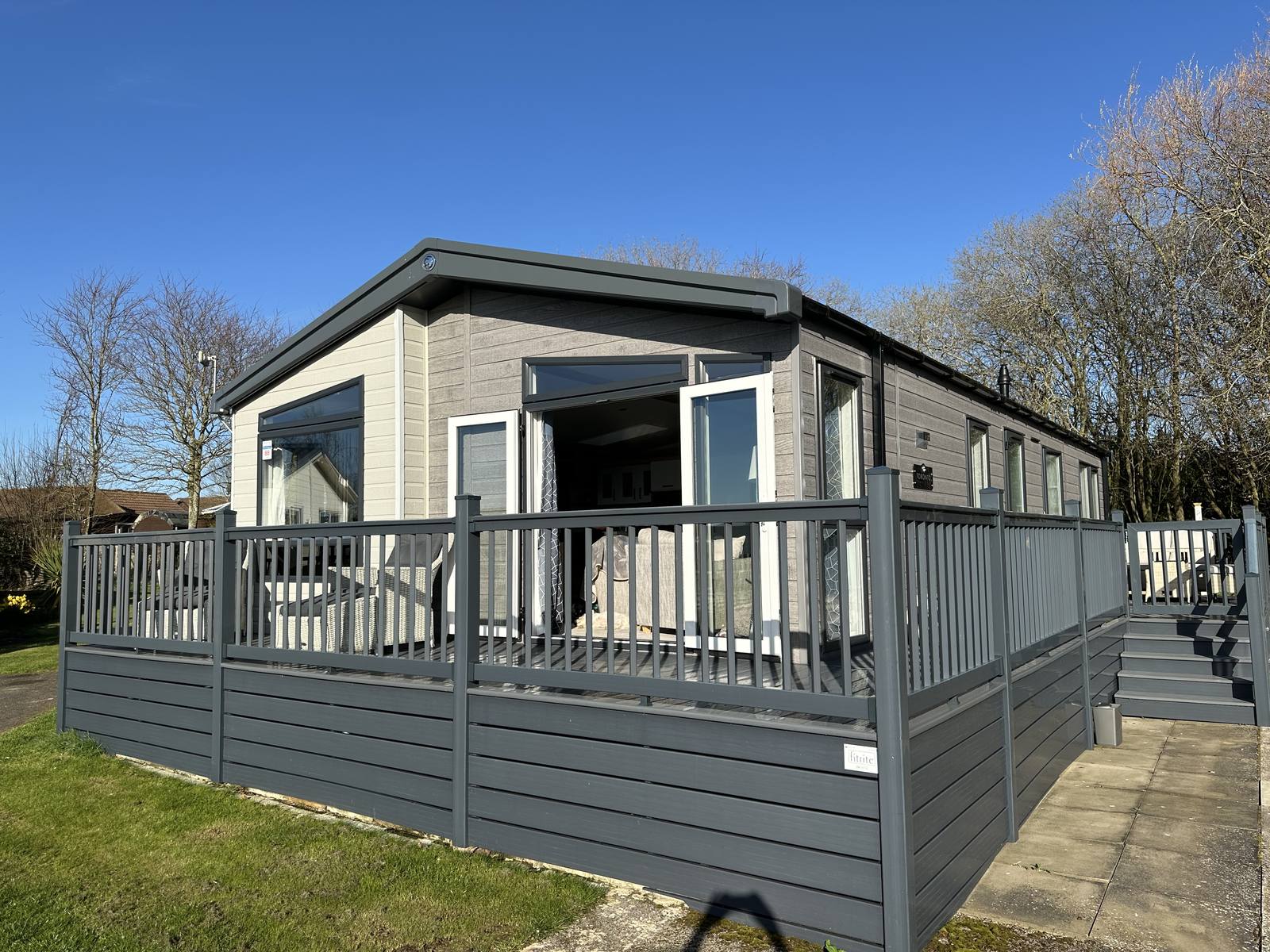 Lodge exterior and wraparound deck